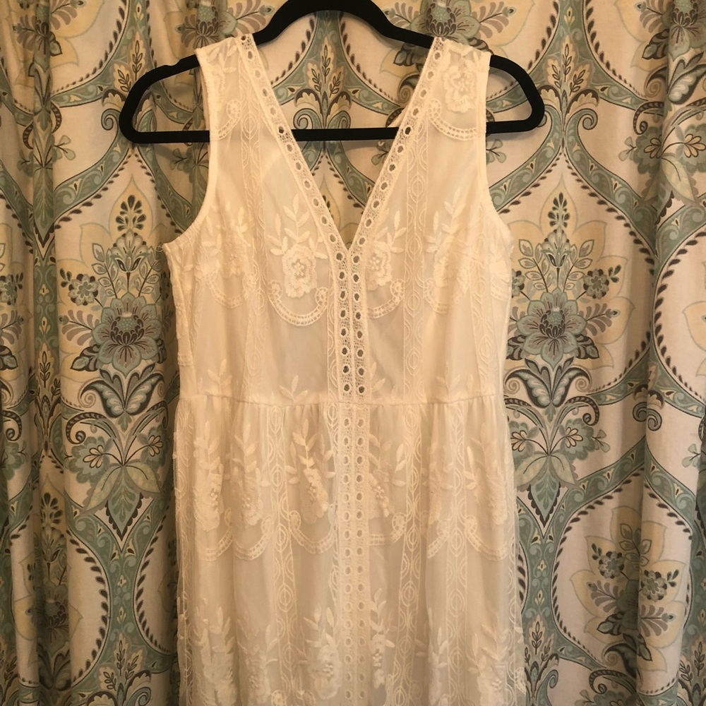 Three Bird Nest white lace dress